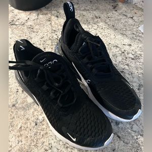Nike Air 270 black with white trim size 7 women